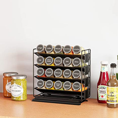 Pull Out Spice Rack Organizer with 20 Cans