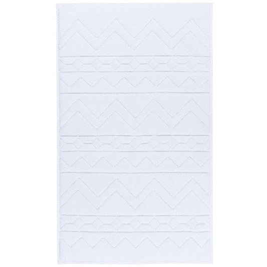 White Jacquard Bathmat