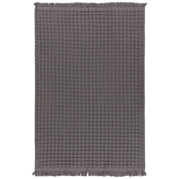 Organic Cotton Waffle Towel - Charcoal