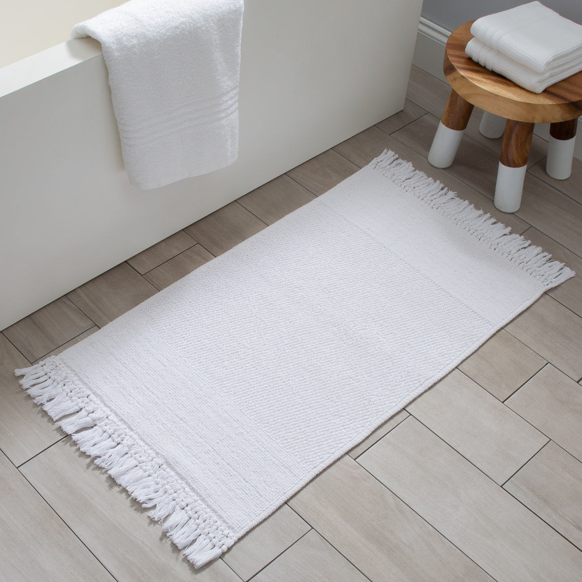 Carlaw Bath Mat - White