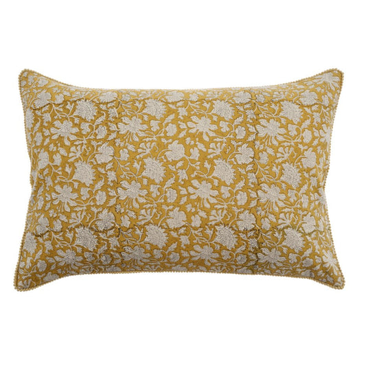 Clara Linen Pillow, Ochre