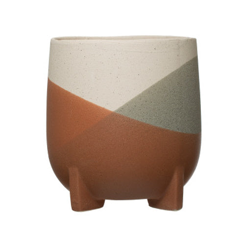 Multi-Cloured Footed Planter