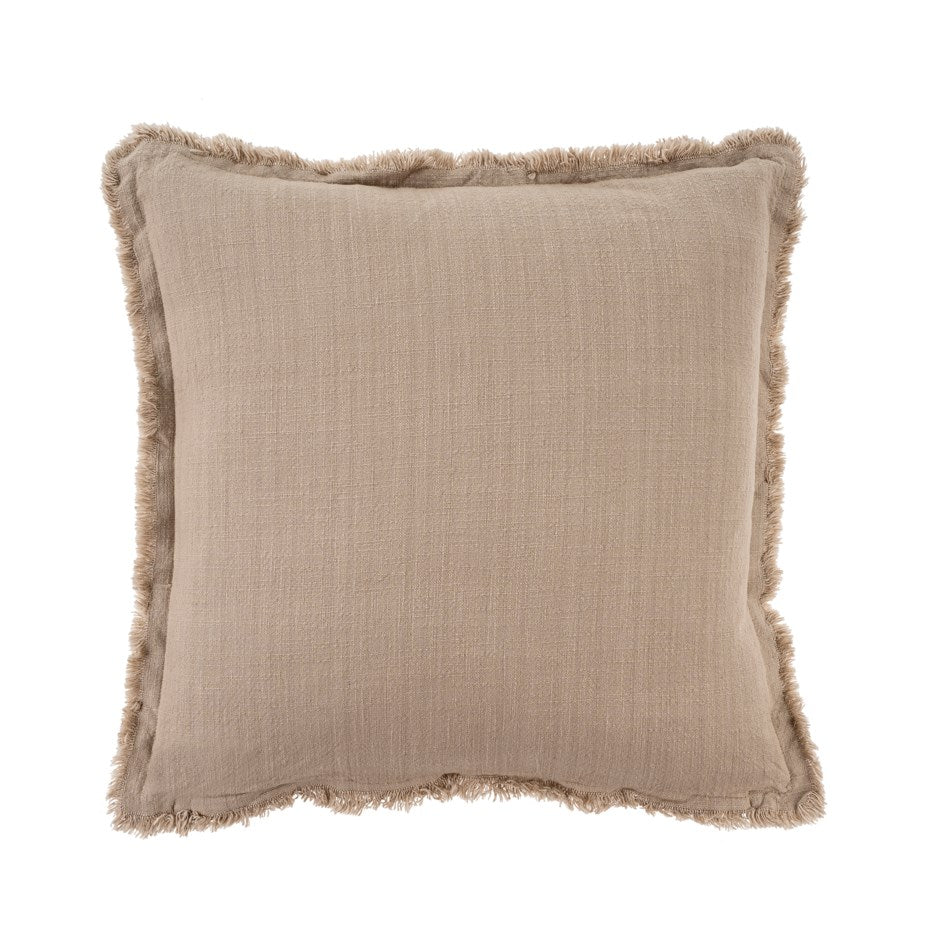 Frayed Edge Pillow - Fawn